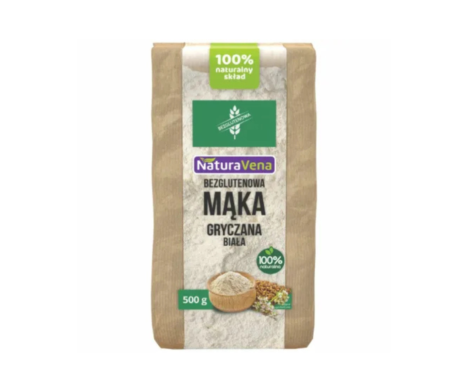 Mąka Gryczana Biała Bezglutenowa 500 g - NaturAvena