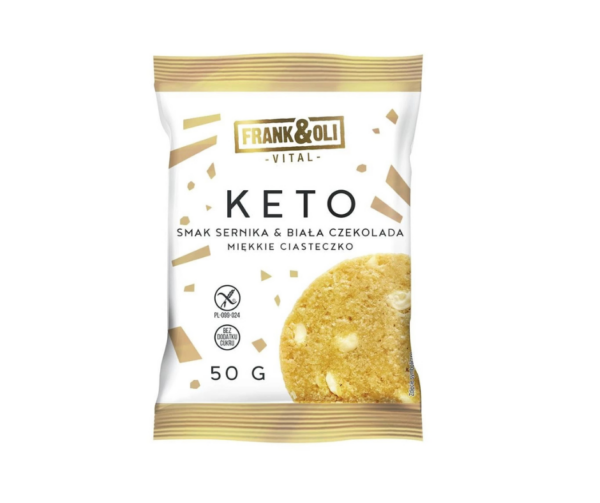 Miękkie Ciasteczko KETO sernik i biała czekolada 50 g - Frank&Oli