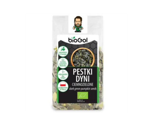 Pestki Dyni Ciemnozielone Uprawiane w Europie Bio 150 g - Biogol