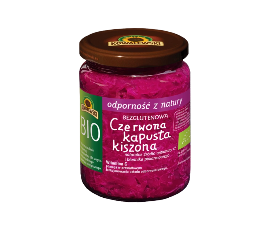 Kapusta czerwona kiszona bezglutenowa 540ml (400g) - Kowalewski