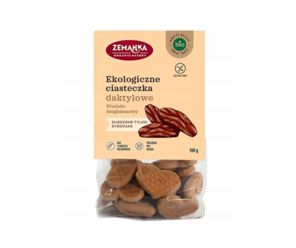 Ciastka daktylowe bezglutenowe BIO 100 g - Zemanka