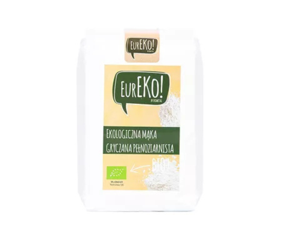 Mąka gryczana pełnoziarnista 500 g bio- Eureko
