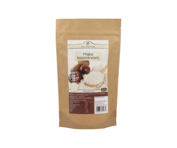 Mąka kasztanowa bezglutenowa 500g- Pięć Przemian
