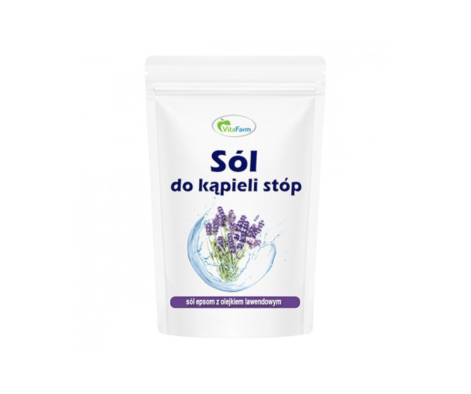 Sól Epsom do kąpieli stóp z olejkiem lawendowym 250g- Vitafarm