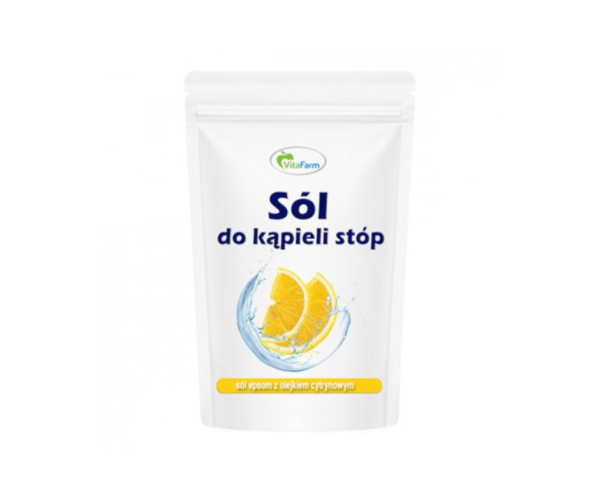Sól Epsom do kąpieli stóp z olejkiem cytrynowym 250g- Vitafarm