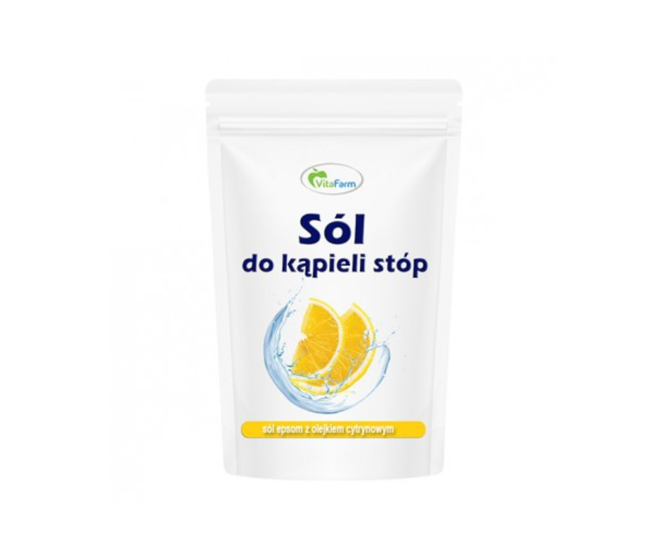 Sól Epsom do kąpieli stóp z olejkiem cytrynowym 250g- Vitafarm