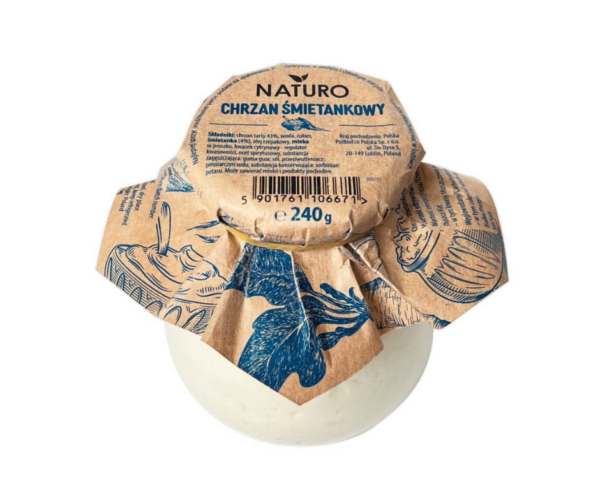 Chrzan śmietankowy 240g- Naturo