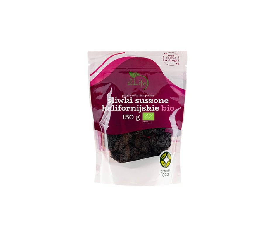 Śliwki suszone kalifornijskie bio 150g - Bio Life
