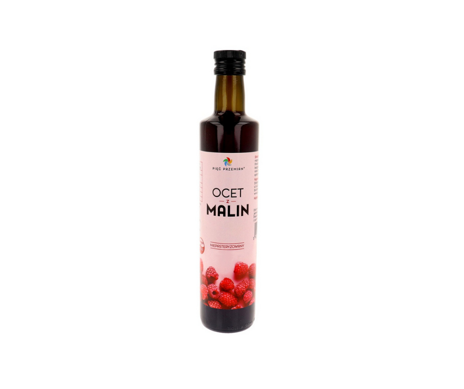 Ocet z malin 250ml -Pięć Przemian