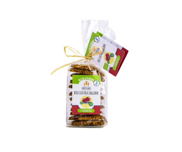Ciastka Jaglane Z Żurawiną Bezglutenowe Bio 150 G - Irenki