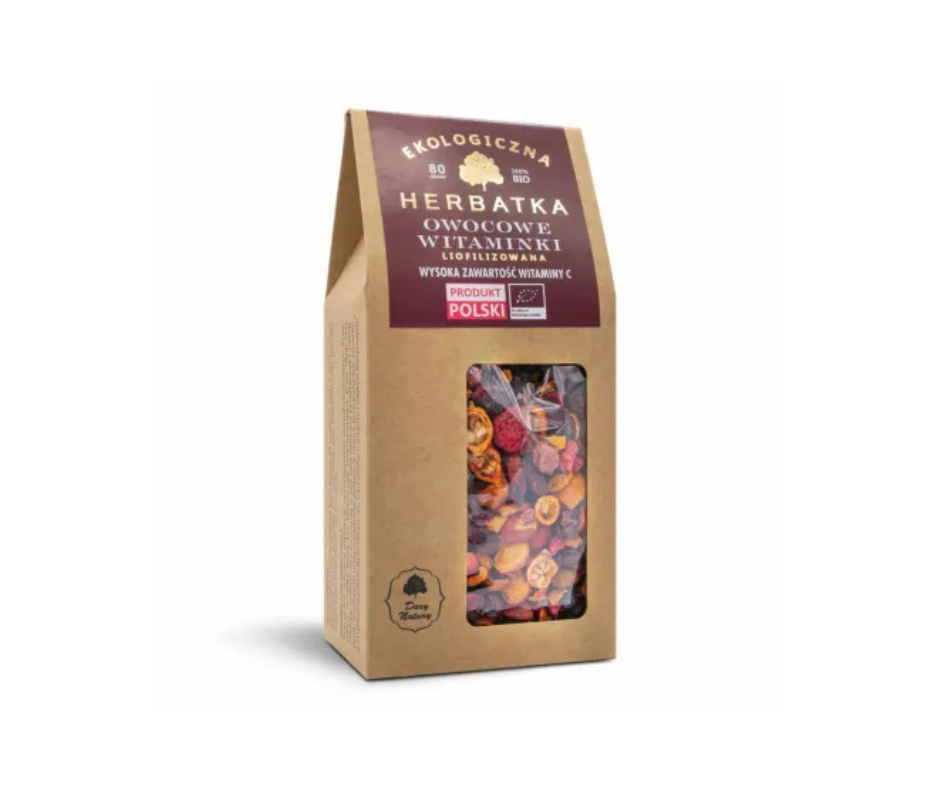 Herbatka Liofilizowana Owocowe Witaminki EKO 80 g - Dary Natury