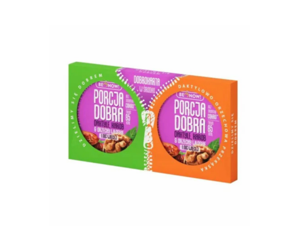 Dwupak Przekąska Daktyle-Orzechy z Karobem 50 g- Porcja Dobra