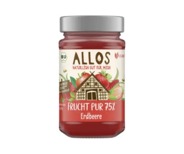 Mus truskawkowy 75% owoców bio 250g- Allos