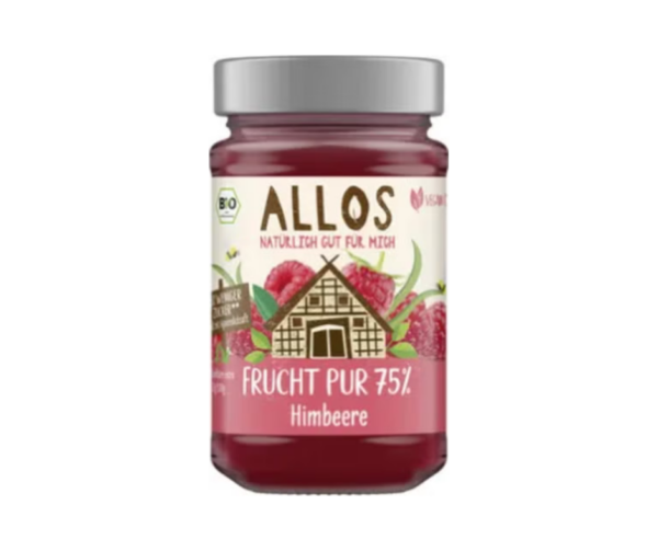 Mus malinowy 75% owoców bio 250g- Allos
