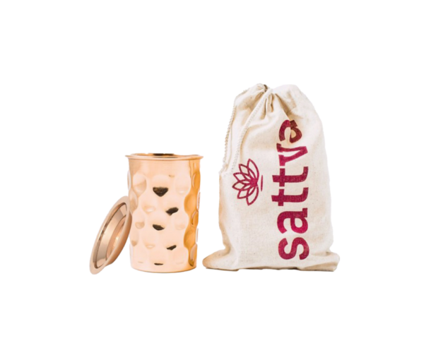 Kubek miedziany z pokrywką Diamond 350 ml - Sattva