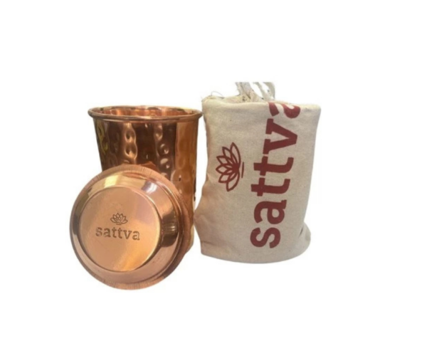 Kubek miedziany z pokrywką Hammer 350 ml - Sattva