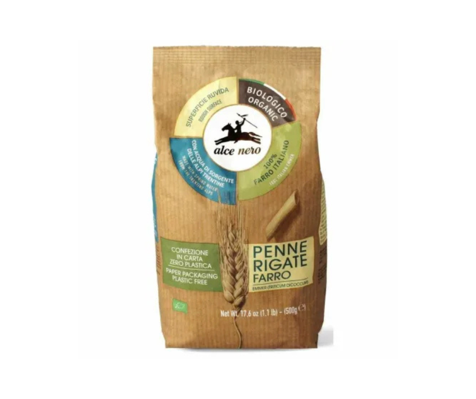 Makaron penne z płaskurki 500 g - Alce Nero