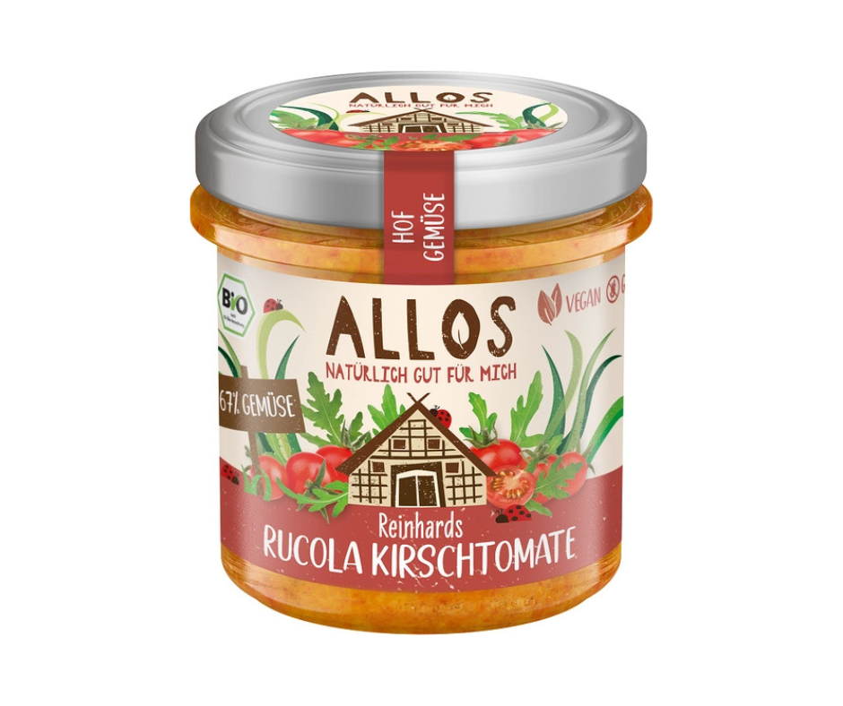 Pasta warzywna z pomidorami cherry i rukolą bezglutenowa 135g - Allos