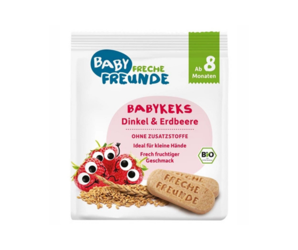 Biszkopty Orkiszowe truskawkowe Od 8 Miesiąca Bio 100 g - Freche Freunde