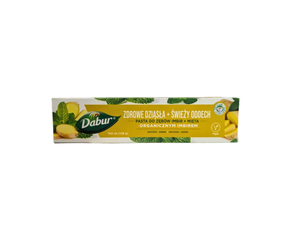 Pasta do zębów Dabur z Organicznym Imbirem i Mięta - świeży oddech 100 ml -Dabur
