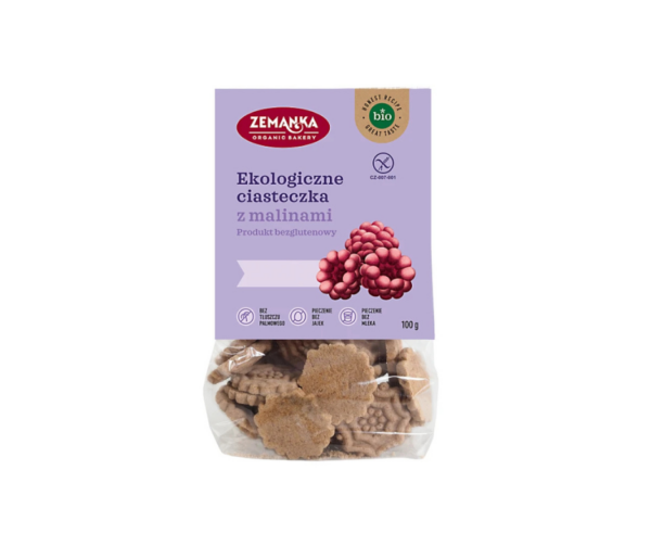 Ciastka malinowe bezglutenowe bio 100 g- Zemanka