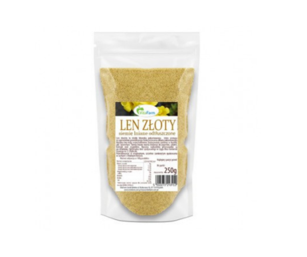 Len złoty mielony siemię lniane odtłuszczone 250g- Vita Farm