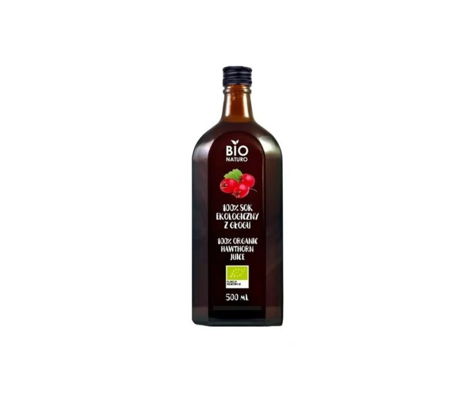 Sok z głogu 100 % Eko 500 ml -Bio Naturo