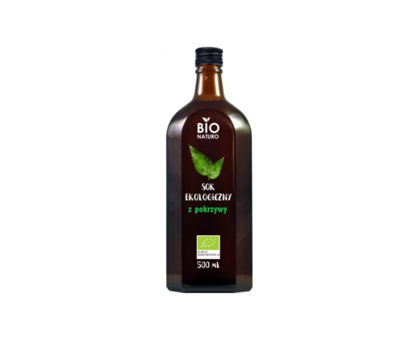 Sok z liści pokrzywy 100 %  Eko 500 ml -Bio Naturo