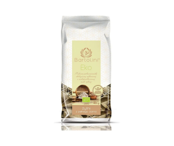 Makaron żytni razowy muszle 400g- Bartolini Bio