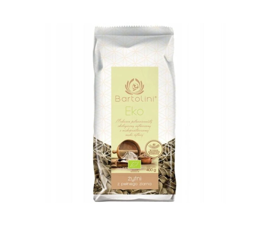 Makaron żytni razowy świderki 400g- Bartolini Bio
