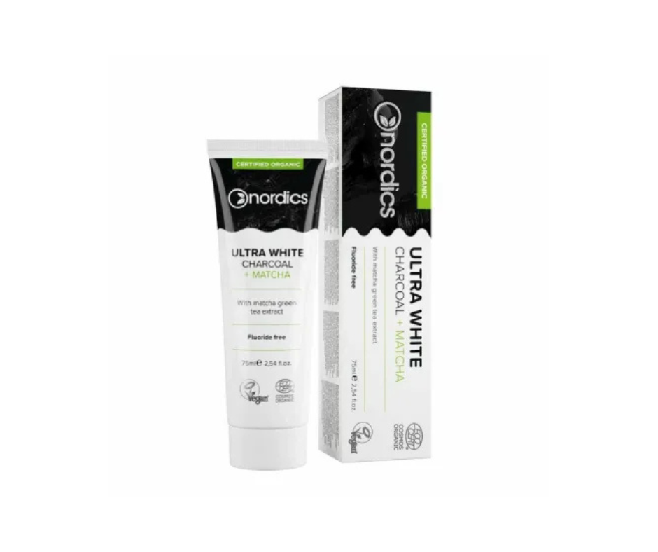 Pasta Do Zębów Ultra White Bez Fluoru Eco 75 ml - Nordics