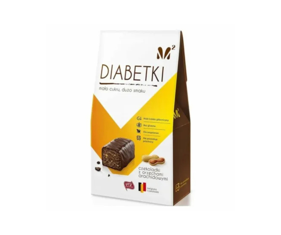 Czekoladki Diabetki Orzech Arachidowy100 g - Alma Bonbons