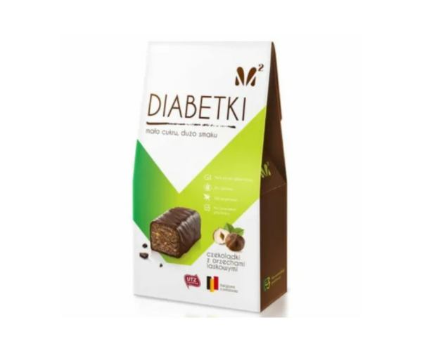 Czekoladki Diabetki Orzech Laskowy 100 g - Alma Bonbons