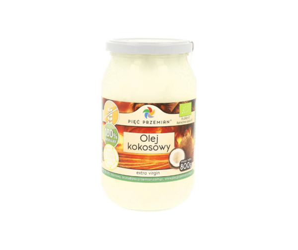 Olej kokosowy BIO extra virgin 800 g- Pięć przemian