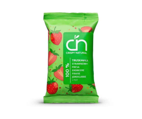 Truskawka 100% - Suszone chipsy z truskawek 10 g - Cripsy Natural