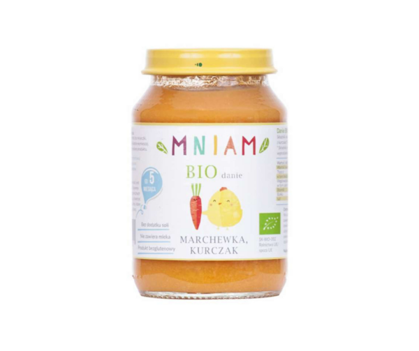 Danie marchewka, kurczak od 5 miesiąca BIO 190 g - AM-AM
