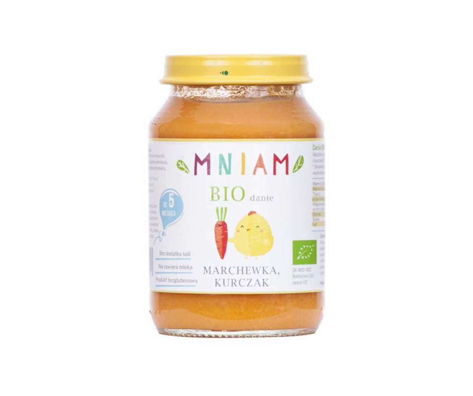 Danie marchewka, kurczak od 5 miesiąca BIO 190 g - AM-AM