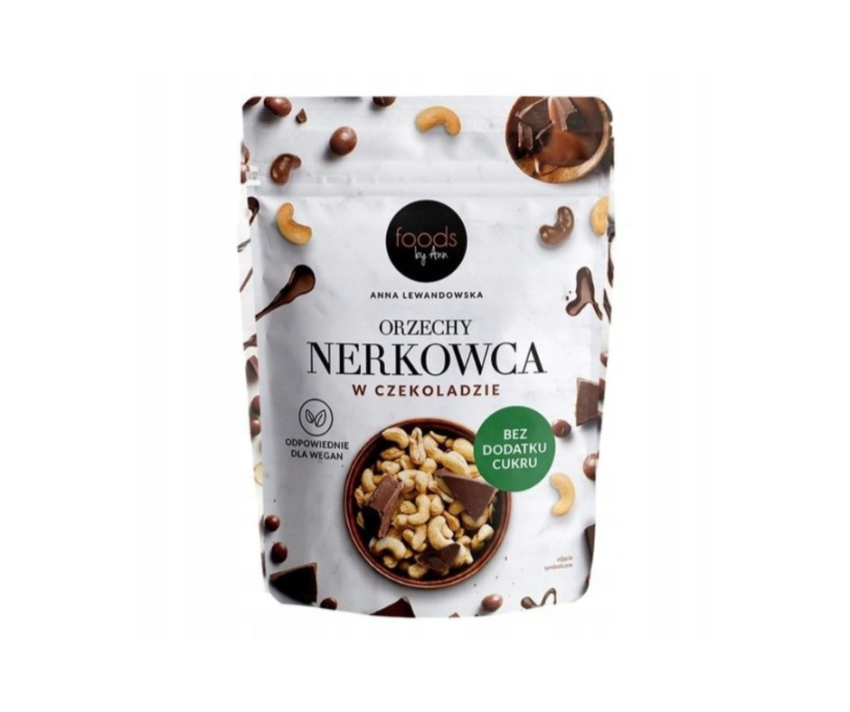 Orzechy nerkowca w czekoladzie bez cukru 75g - foods by Ann