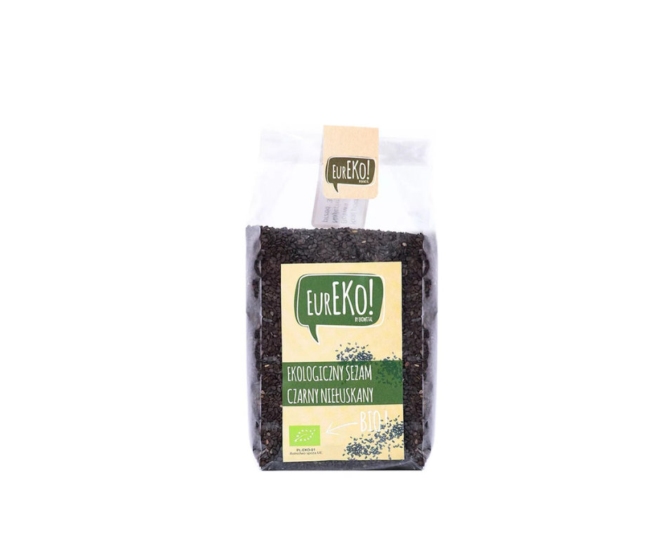Sezam czarny niełuskany BIO − 250 g- Eureko