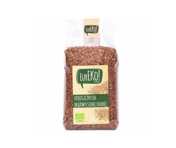 Len Brązowy Siemię Lniane Bio 400 g - EurEko