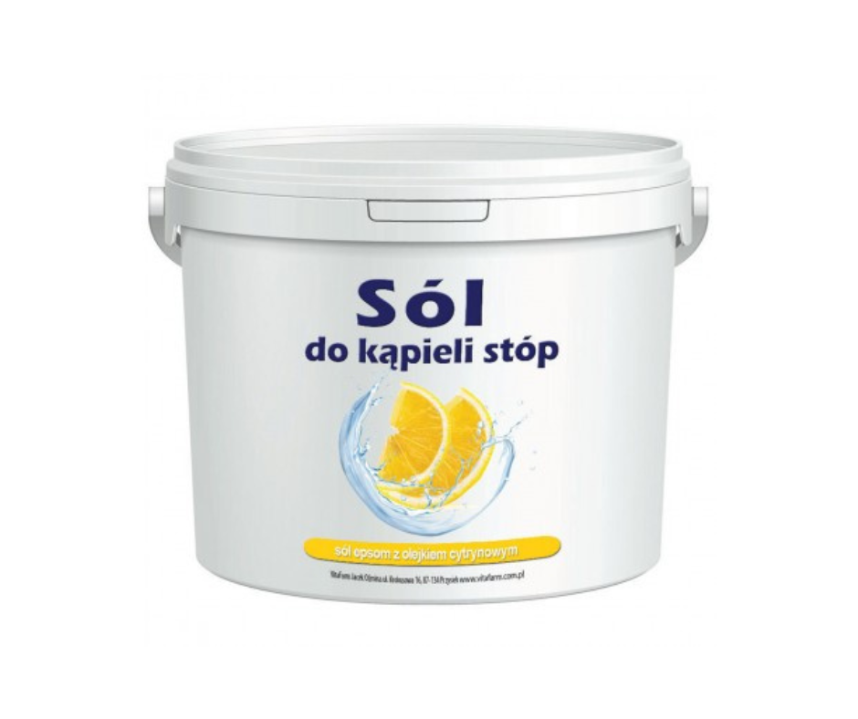Sól Epsom do kąpieli stóp z olejkiem cytrynowym 2,8 kg- Vita Farm