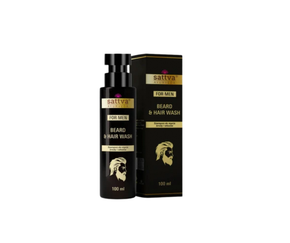 Męski szampon do brody i włosów 100 ml - Sattva