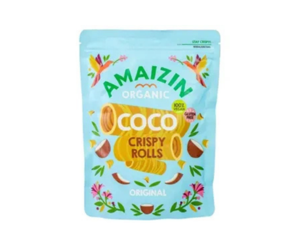 Rollsy chrupiące rurki kokosowe bezglutenowe 140 g - Amaizin (EKO)