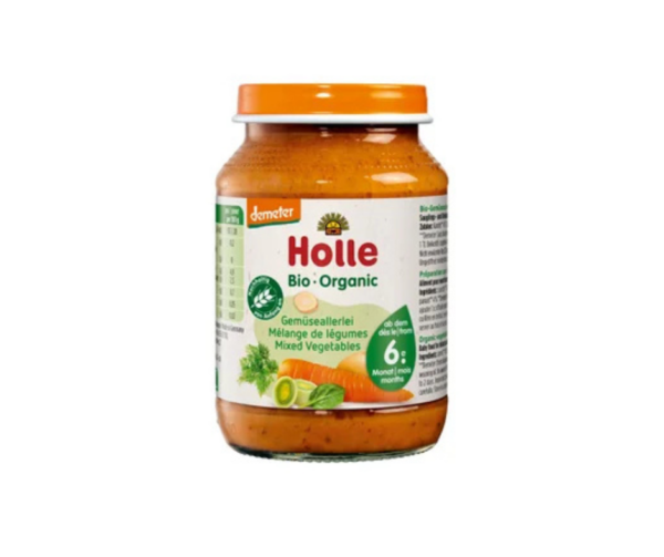 Mix Warzywny Puree Demeter BIO danie dla niemowląt, 190 g- Holle