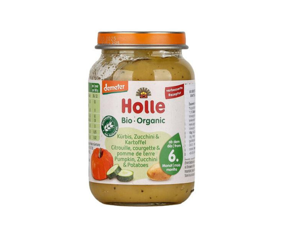 Obiadek dla niemowląt Dynia cukinia ziemniak Demeter Bio , 190 g- Holle