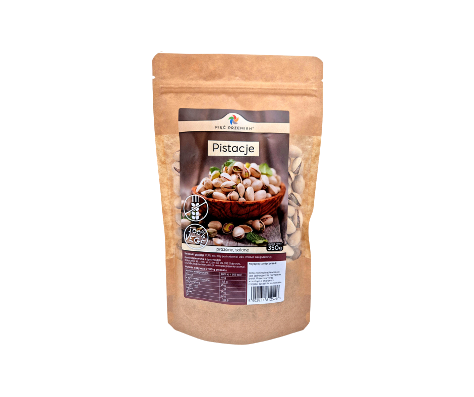Pistacje prażone, solone 350 g- Pięć Przemian