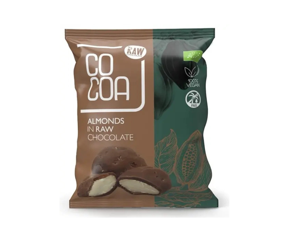 Migdały w surowej czekoladzie 70 g - Cocoa (EKO)