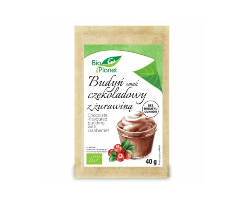 Budyń o Smaku Czekoladowym z Żurawiną Bio 40 g - Bio Planet