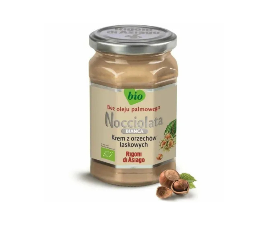 Krem z Orzechów Laskowych Biały Bezglutenowy Bio 250 g - Nocciolata
