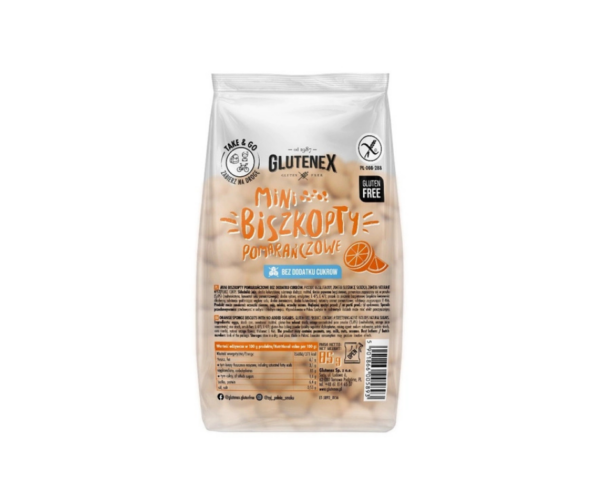 Biszkopty mini pomarańczowe bezglutenowe 85 g - Glutenex